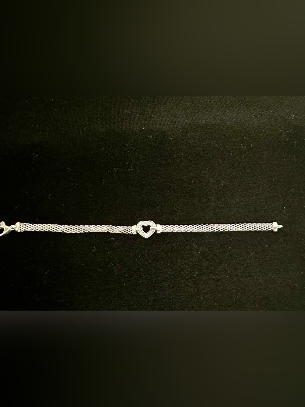 Italian Sterling Silver & Diamond Bracelet